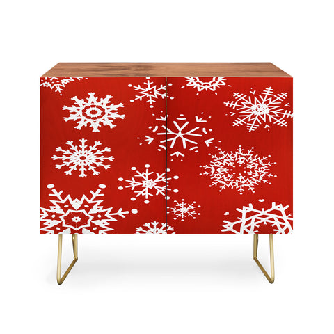 Sheila Wenzel-Ganny Big Snowflakes Credenza