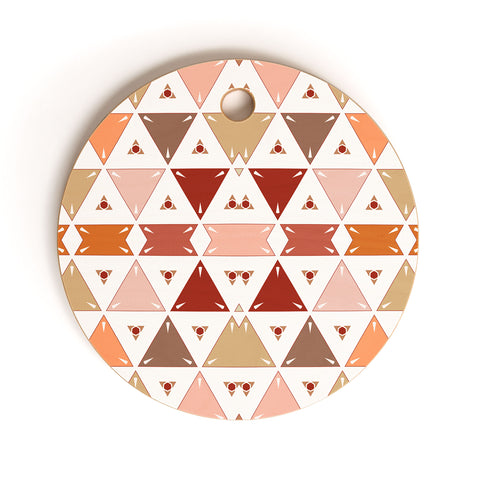 Sheila Wenzel-Ganny Boho Geo Pastel Cutting Board Round