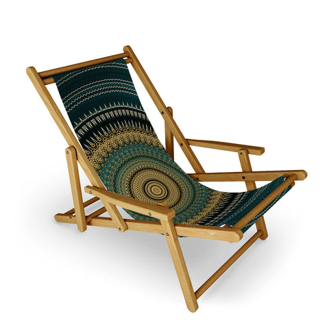 Sheila Wenzel-Ganny Emerald Gold Boho Mandala Sling Chair