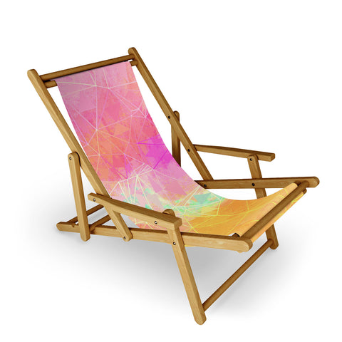 Sheila Wenzel-Ganny Modern Pastel Rainbow Cascade Sling Chair