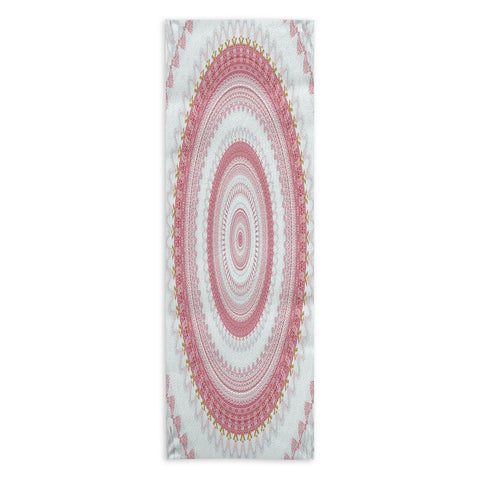 Sheila Wenzel-Ganny Pink Glitter Stone Mandala Yoga Towel