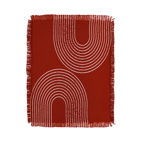 Sheila Wenzel-Ganny Red Minimalist Throw Blanket