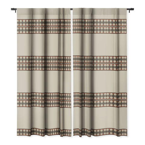 Sheila Wenzel-Ganny Sienna Minimalist Dot Stripes Blackout Window Curtain