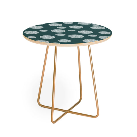 Sheila Wenzel-Ganny Snowflake Polka Dots Round Side Table