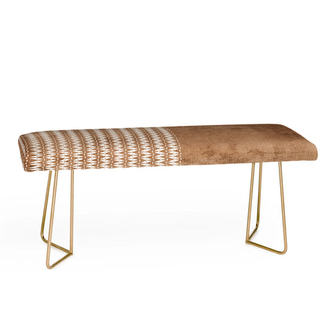 Sheila Wenzel-Ganny Two Toned Tan Texture Bench