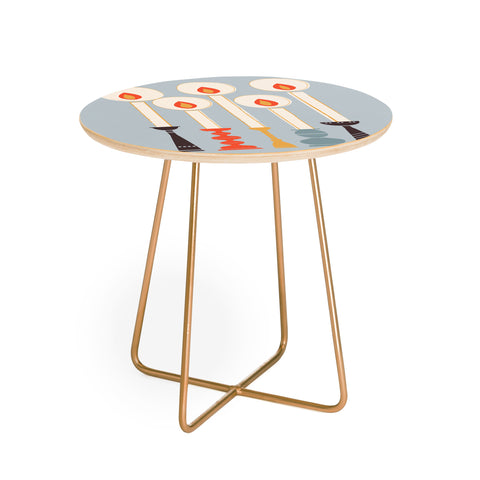 Showmemars Festive Candles Round Side Table