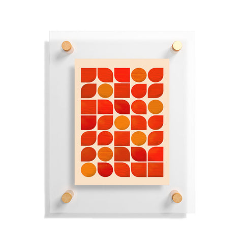 Showmemars Fun Geometry Midcentury abstr Floating Acrylic Print