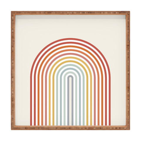 Showmemars Minimalistic Colorful Lines Square Tray