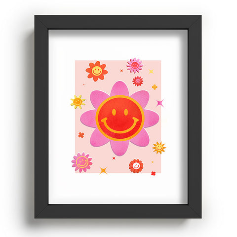 Showmemars Smiling Flower Faces Recessed Framing Rectangle