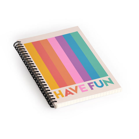 Showmemars Vintage Rainbow Have Fun Spiral Notebook