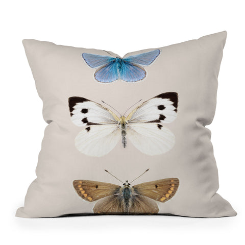 Sisi and Seb English Butterflies Throw Pillow