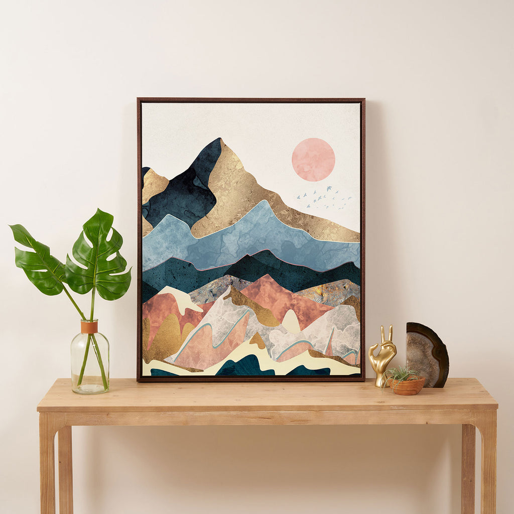 Golden Peaks Art Canvas Spacefrogdesigns