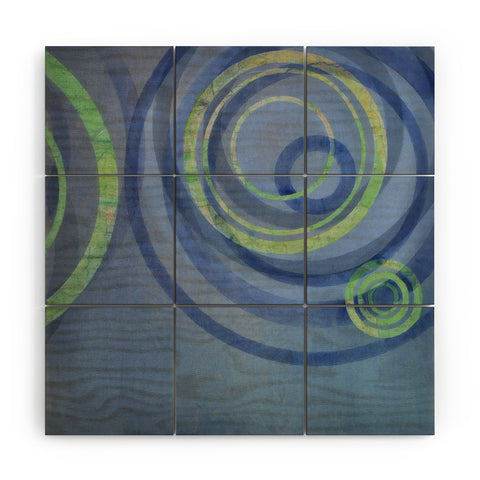 Stacey Schultz Circle Maps Royal Blue 2 Wood Wall Mural