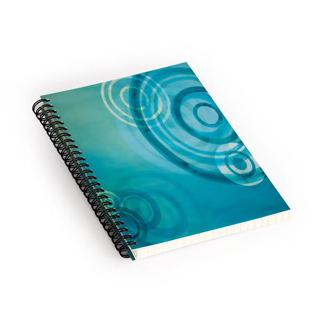 Stacey Schultz Circle World Blue Spiral Notebook