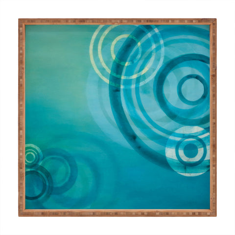 Stacey Schultz Circle World Blue Square Tray
