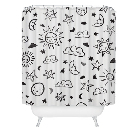 Susanne Kasielke Scandinavian kiddo cosmos II Shower Curtain