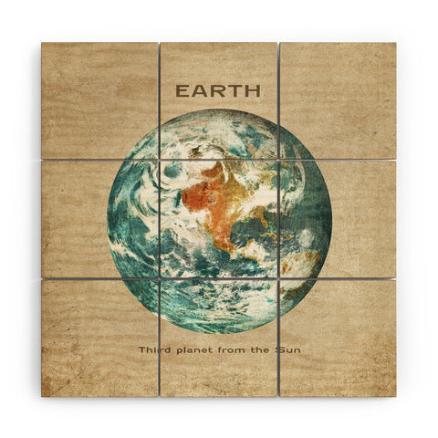 Terry Fan Planet Earth Wood Wall Mural