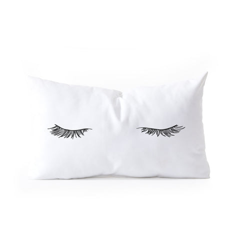 The Colour Study Closed Eyes Lashes Oblong Throw Pillow