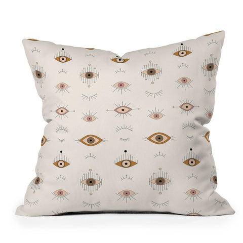 The Optimist Evil Eye Magic Pattern Throw Pillow