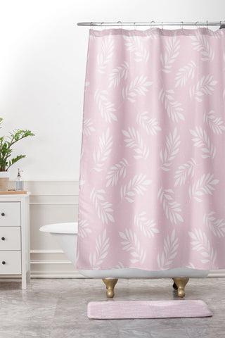 The Optimist My Pink World Shower Curtain And Mat