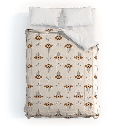 The Optimist Tfu Tfu Tfu Evil Eye Pattern Comforter