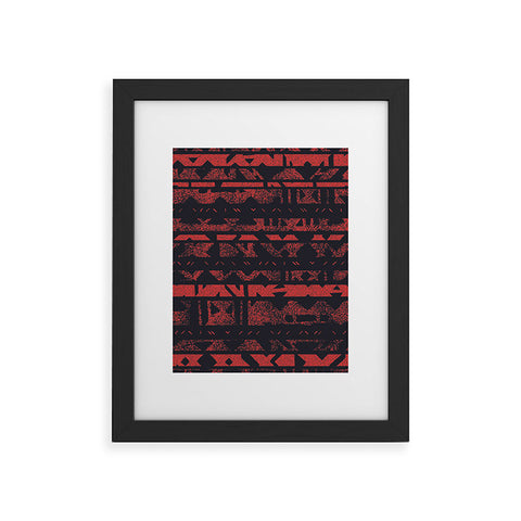 Triangle Footprint Lindiv1 Red Framed Art Print