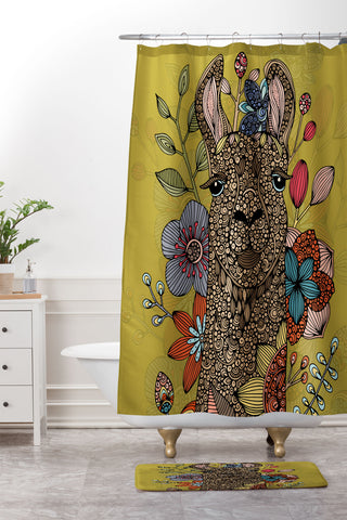 Valentina Ramos The Llama Shower Curtain And Mat