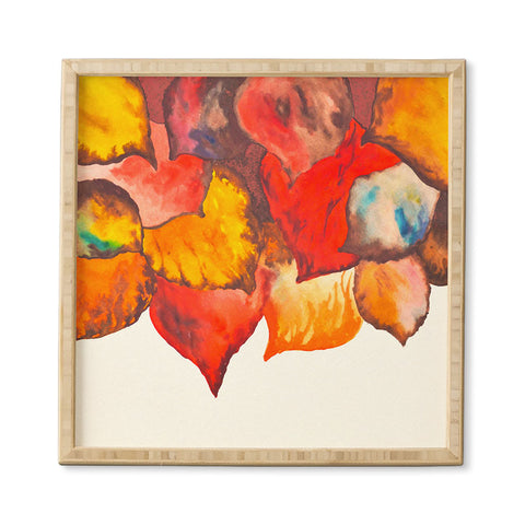 Viviana Gonzalez Autumn abstract watercolor 02 Framed Wall Art