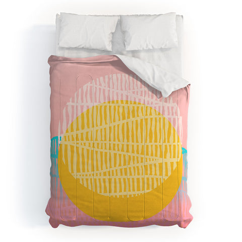 Viviana Gonzalez Electric minimal sun Comforter