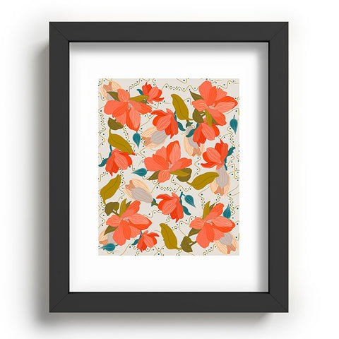 Viviana Gonzalez Florals pattern 02 Recessed Framing Rectangle