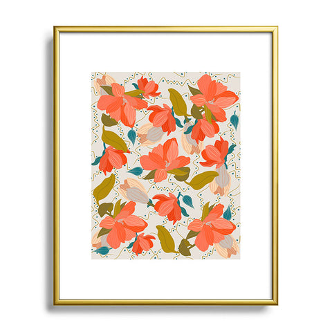 Viviana Gonzalez Florals pattern 02 Metal Framed Art Print