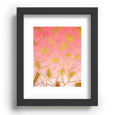 Viviana Gonzalez Geometric pink and gold Recessed Framing Rectangle