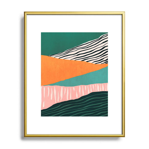 Viviana Gonzalez Modern irregular Stripes 02 Metal Framed Art Print