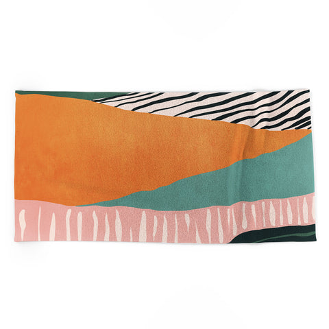 Viviana Gonzalez Modern irregular Stripes 02 Beach Towel