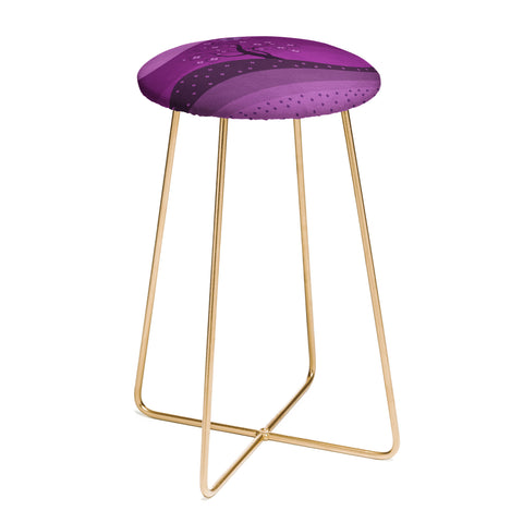 Viviana Gonzalez Radiant Orchid Landscape Counter Stool