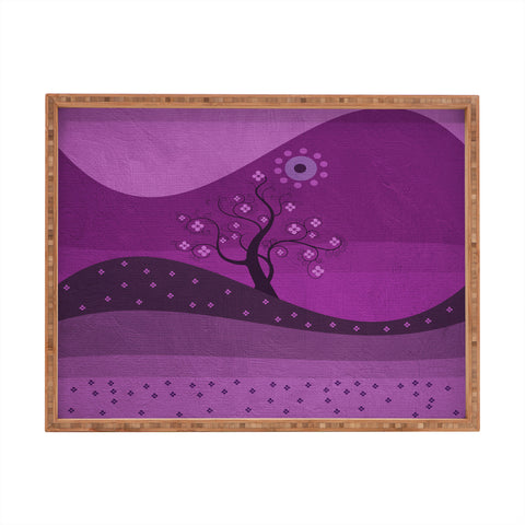 Viviana Gonzalez Radiant Orchid Landscape Rectangular Tray