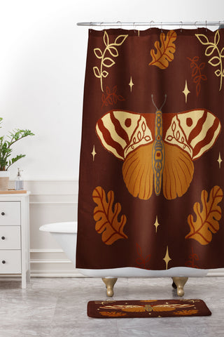 Viviana Gonzalez Vintage Butterfly Shower Curtain And Mat