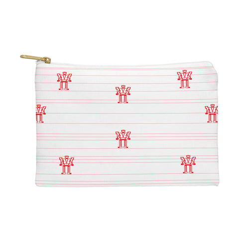 Vy La Robots And Stripes Pouch