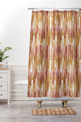 Wagner Campelo AMMAR Yellow Shower Curtain And Mat