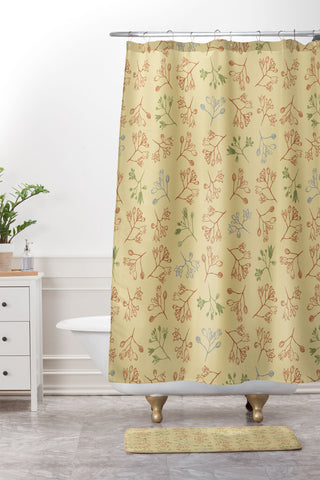 Wagner Campelo CONVESCOTE Beige Shower Curtain And Mat