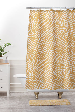 Wagner Campelo Dune Dots 3 Shower Curtain And Mat