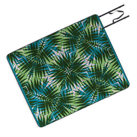 Wagner Campelo PALM GEO GREEN Picnic Blanket