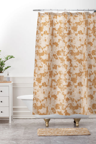 Wagner Campelo Sands in Orange Shower Curtain And Mat