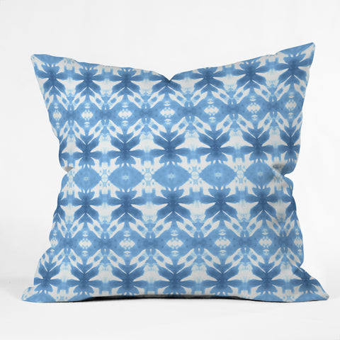 Wagner Campelo SHIBORI TRIBAL DENIM Outdoor Throw Pillow