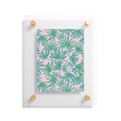 Wagner Campelo TROPIC PALMS ROSE Floating Acrylic Print