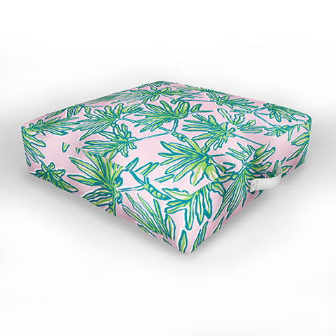 Wagner Campelo TROPIC PALMS ROSE Outdoor Floor Cushion