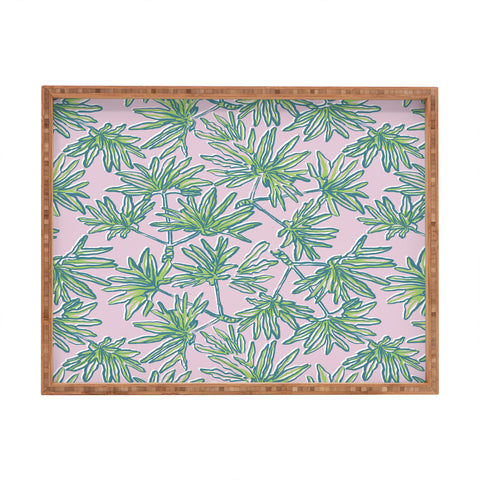 Wagner Campelo TROPIC PALMS ROSE Rectangular Tray