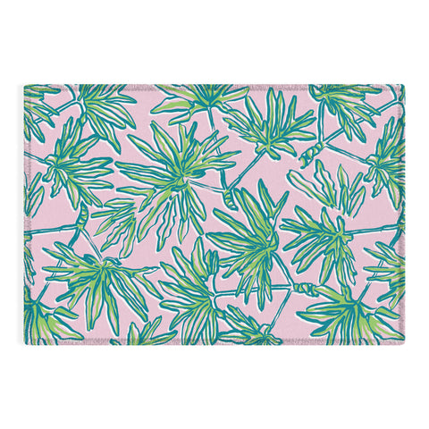 Wagner Campelo TROPIC PALMS ROSE Outdoor Rug