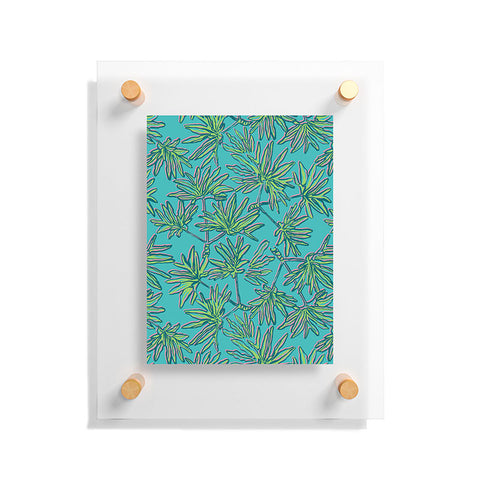 Wagner Campelo TROPIC PALMS TURQUOISE Floating Acrylic Print
