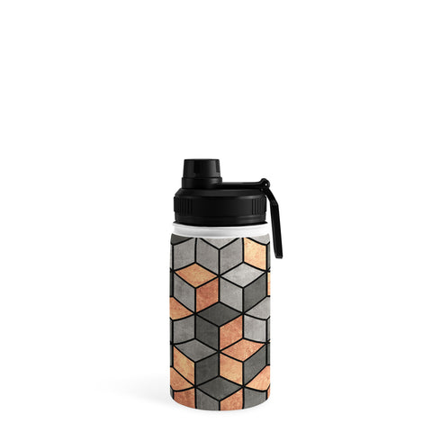 Zoltan Ratko Concrete and Copper Cubes Water Bottle